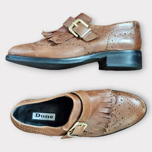 Dune Womens Gospel Tuxedo Loafer Size EU 36 US 5 Brown Leather